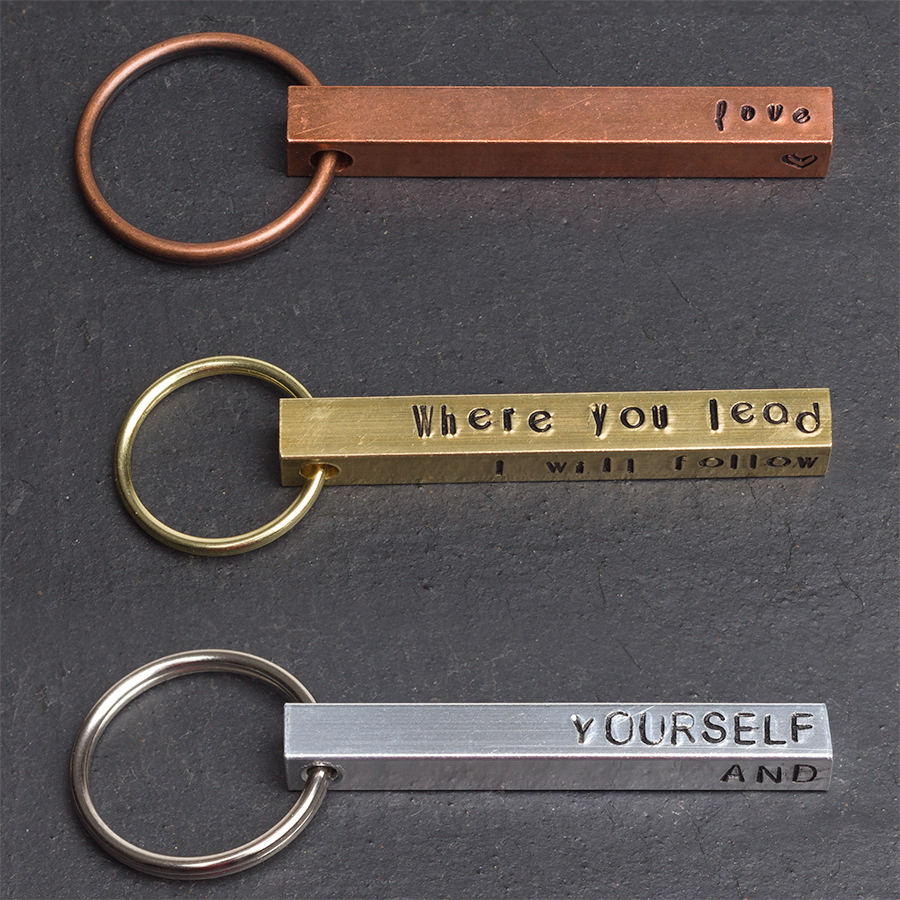 4 sided bar Keyring
