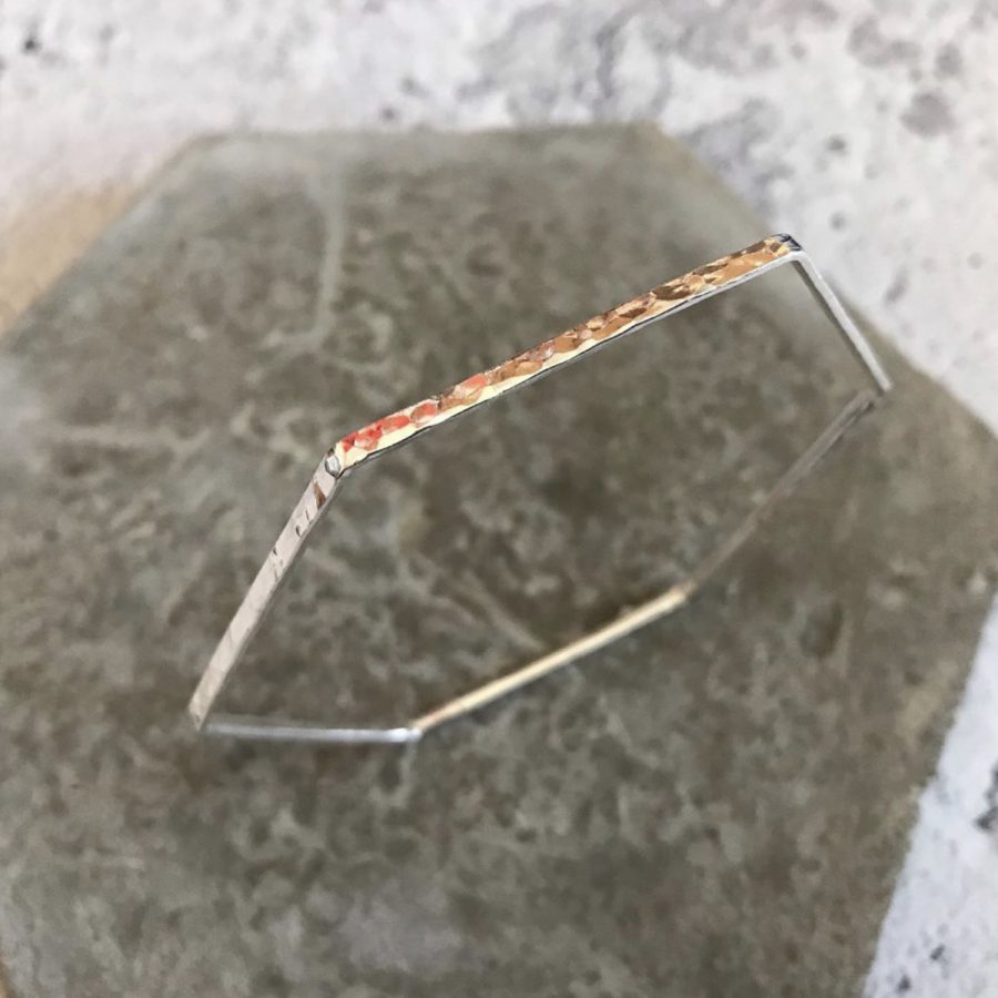 Sterling silver hexagon bracelet