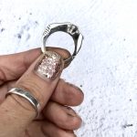 Silver textured ring
