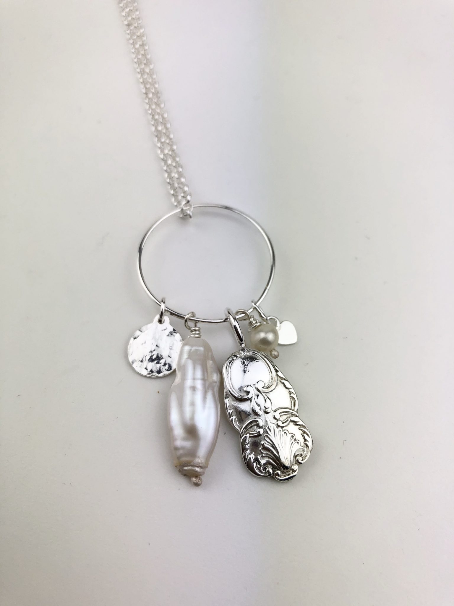 Pearl & spoon necklace