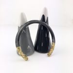 Chunky gold leaf bangle