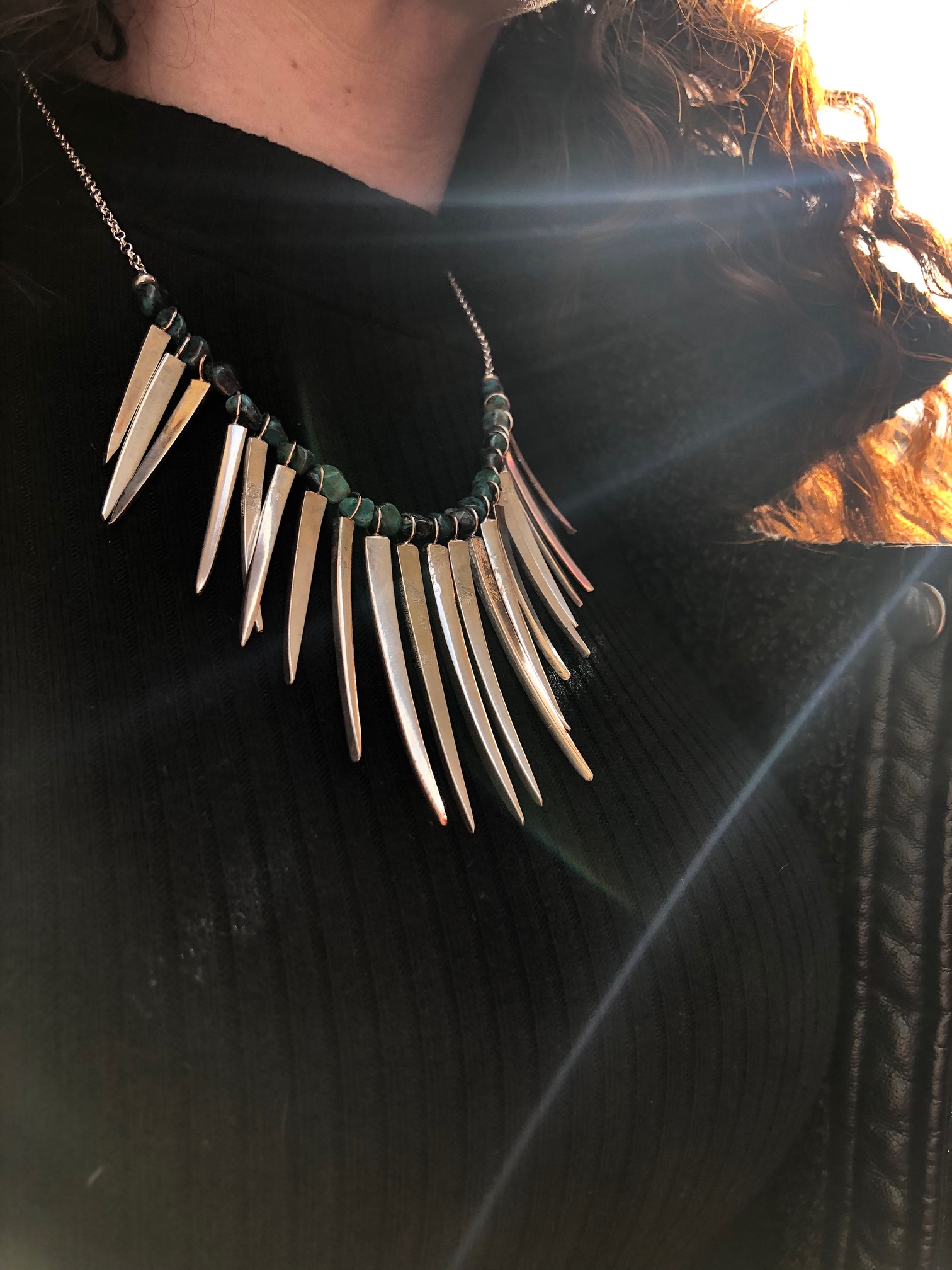 Tribal fork necklace