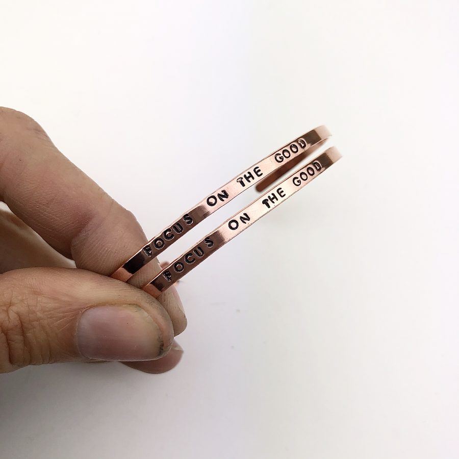 skinny copper cuff