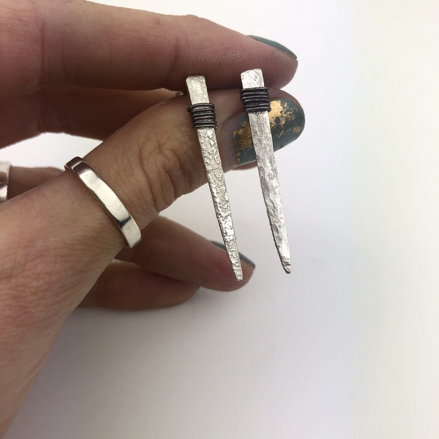 Vintage fork earrings