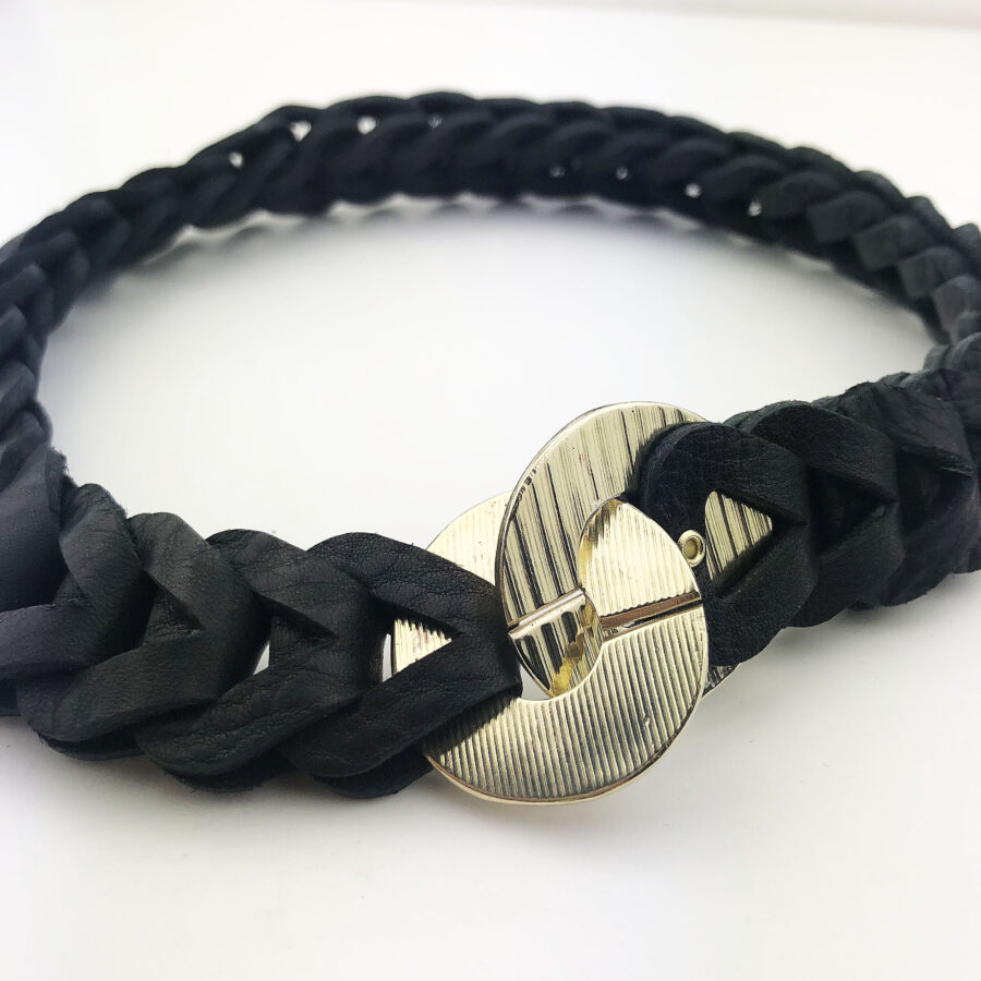 Drum Cymbal & leather necklace