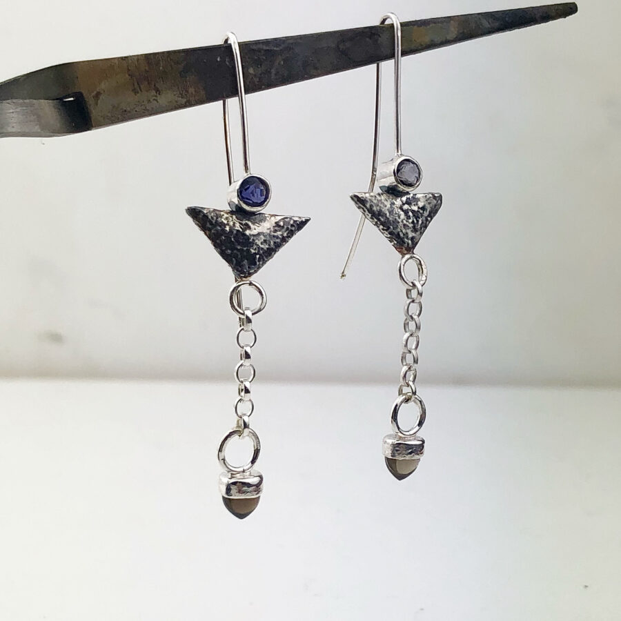 iolite earrings