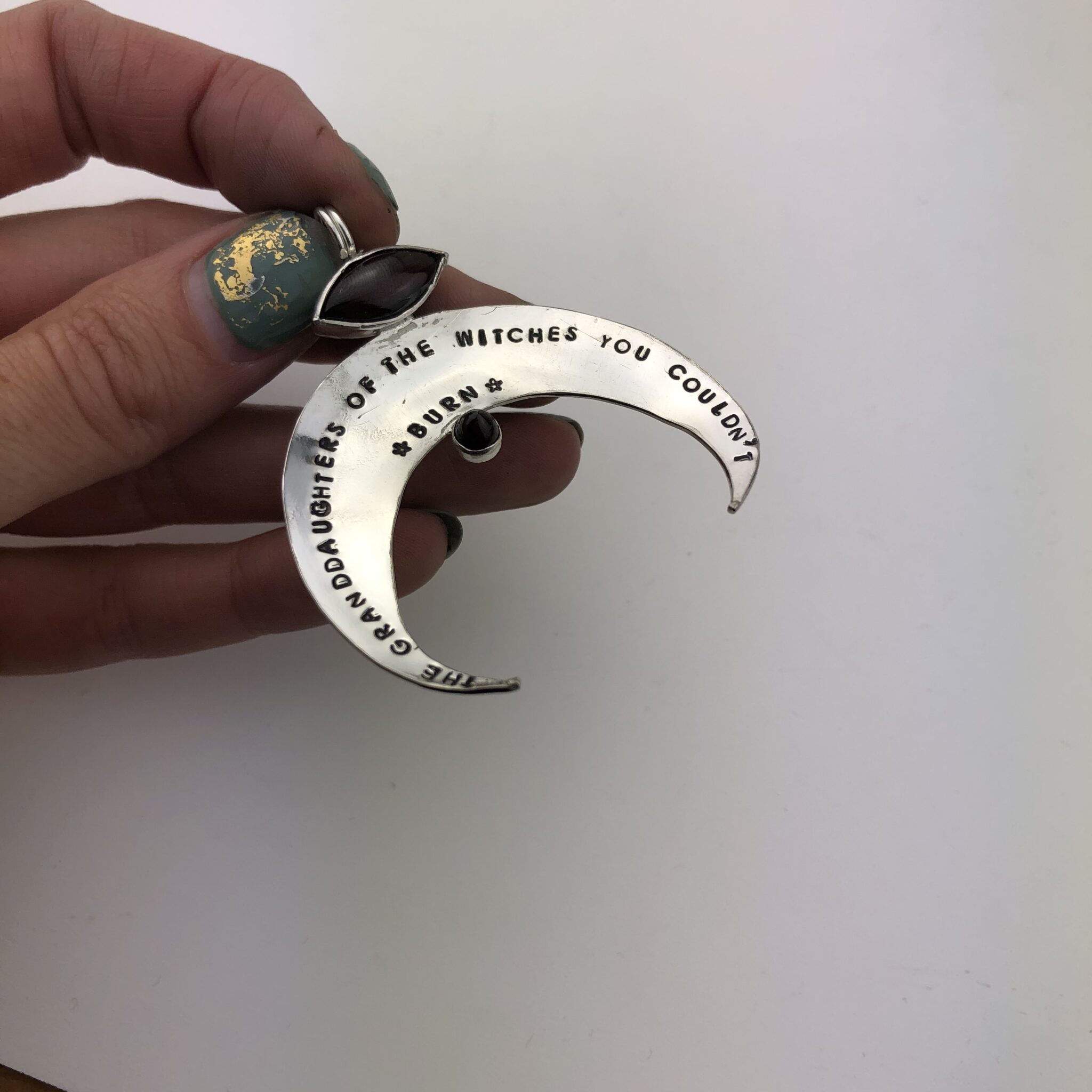 Vintage Cutlery Moon pendant