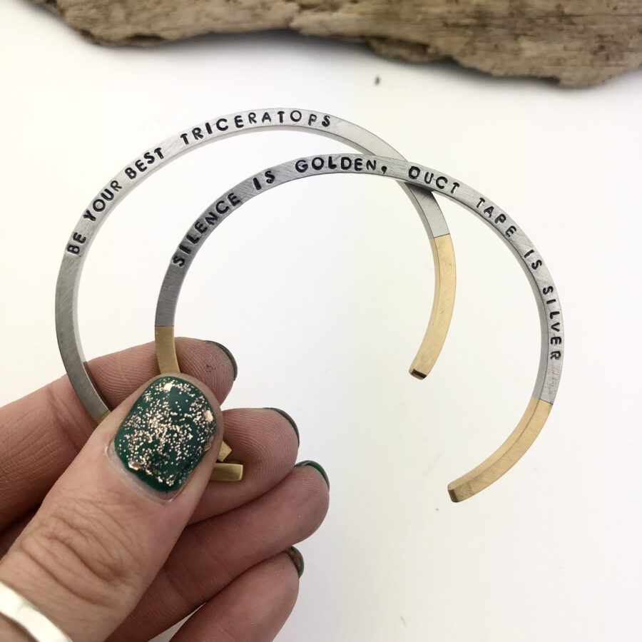 gold tipped cuff