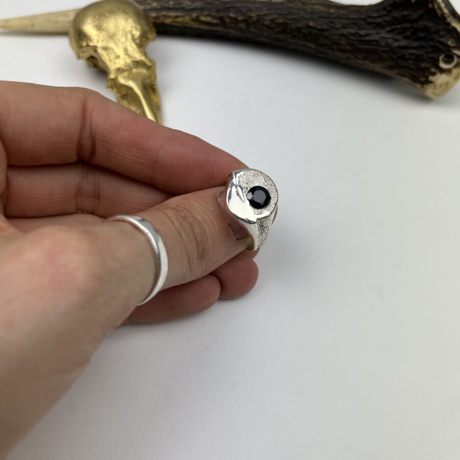 Sterling silver Sapphire signet ring