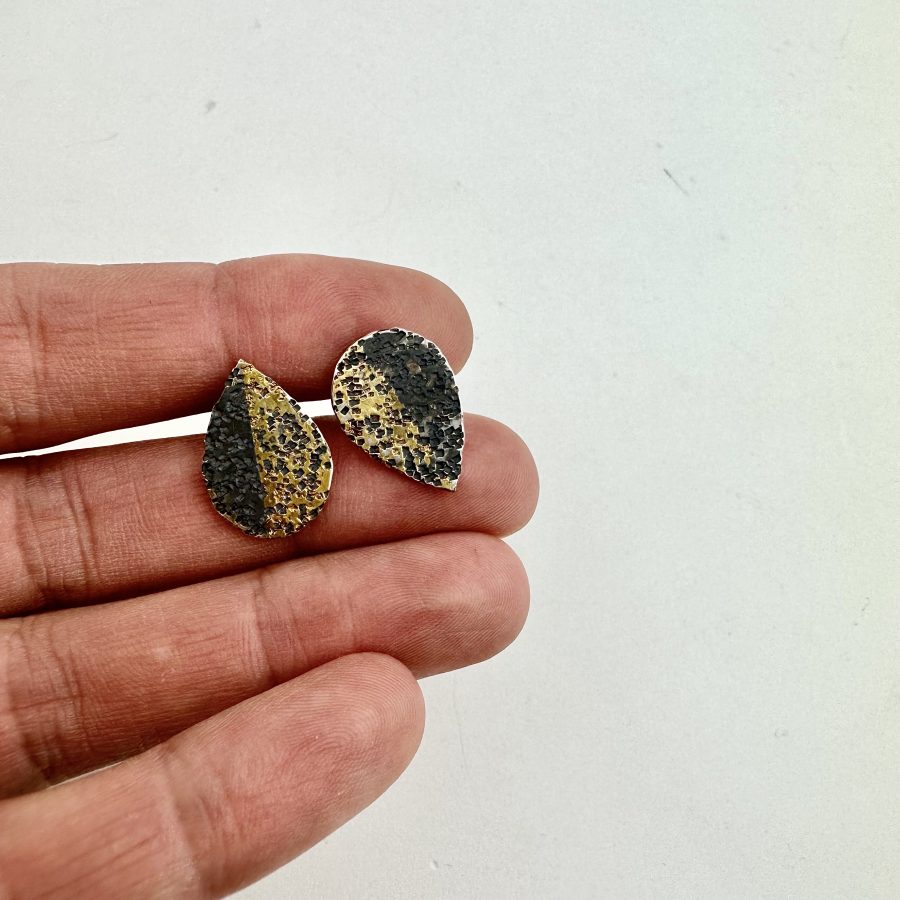 black and gold studs