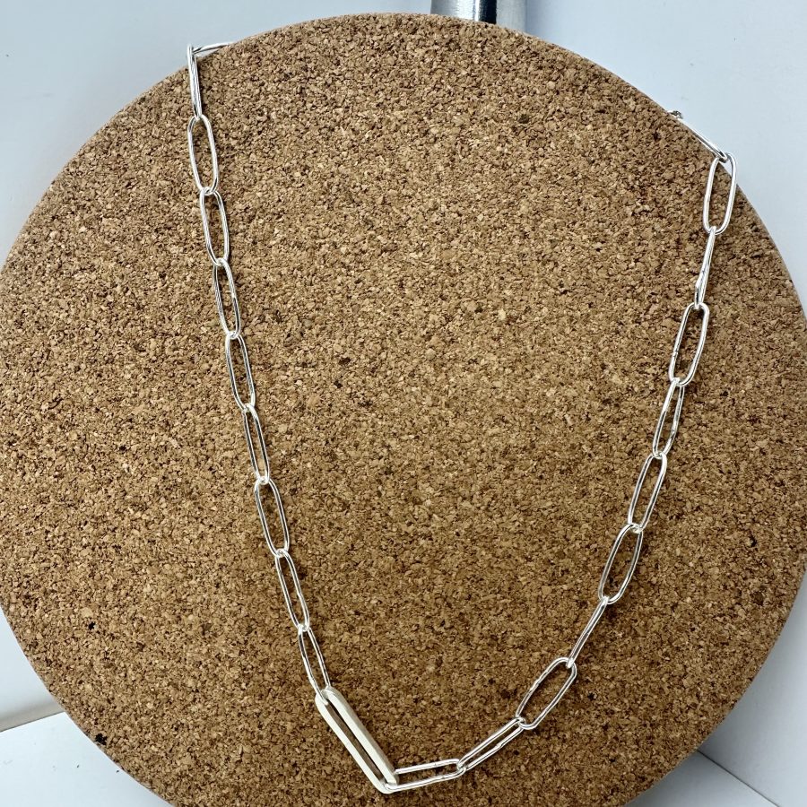 Silver Paperclip necklace