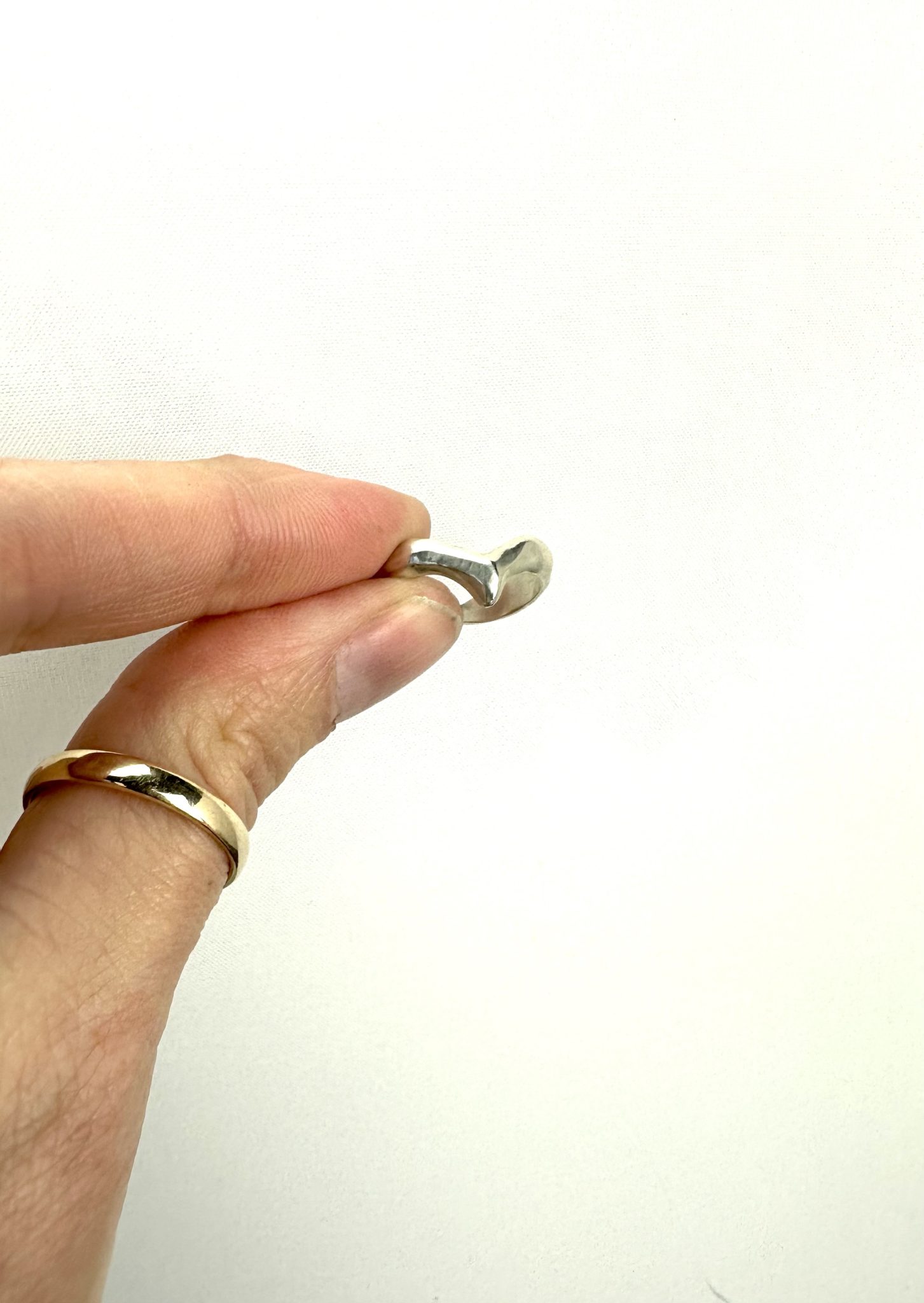 Faceted Wishbone Ring