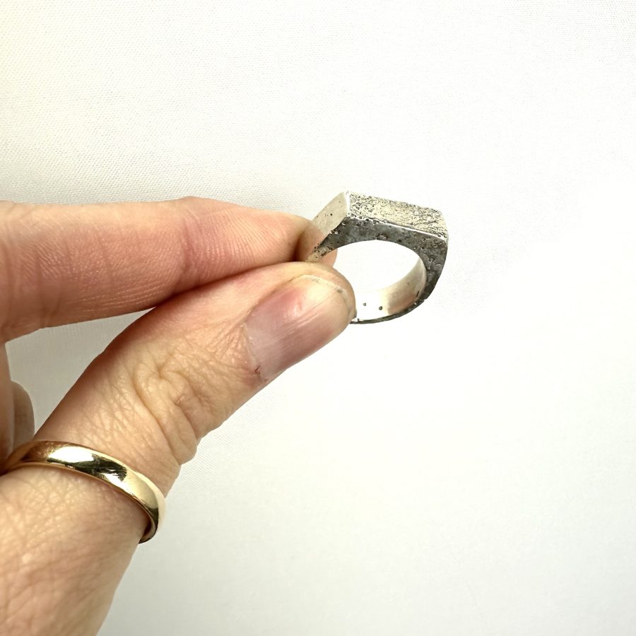Herne Bay Sand cast signet ring