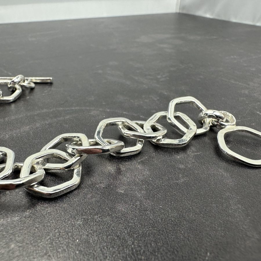 hexagon link chain bracelet