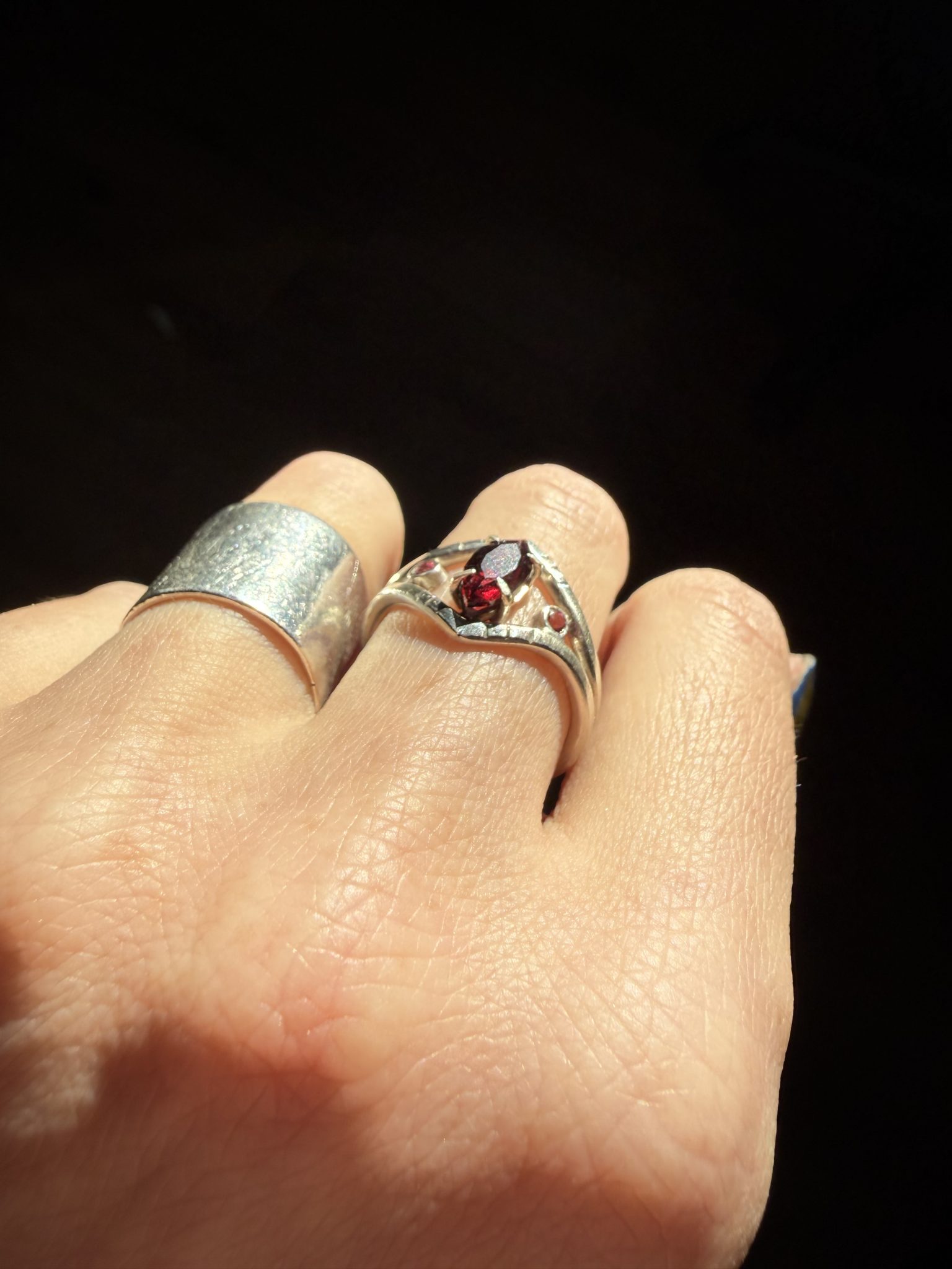 Marquise Garnet Geometric Ring - Image 7